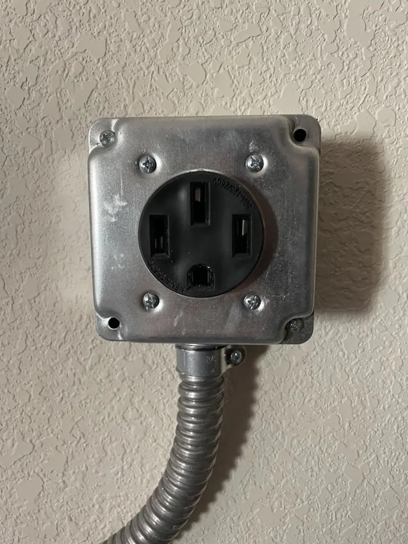 NEMA 14-50 outlet installed for Smart Home Electrical in Massillon
